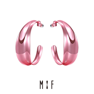 MIF 异日罗绮系列 丝带圆圈耳环女2023新款开口圆弧耳钉ins耳饰