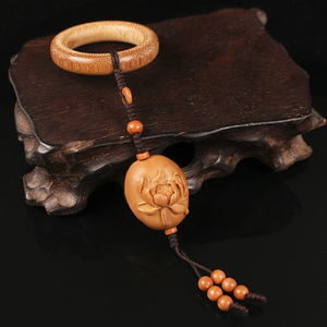 橄榄核雕莲花单籽荷花挂件把玩单核苏工纯手工舟山橄榄胡文玩吊坠