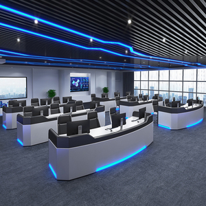 定制烤漆控制台操作台简约现代指挥中心调度台多媒体办公室工作台