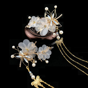 【全新一套打包出】古风饰品汉服头饰女古装配饰仙气唯美蜻蜓蝴蝶