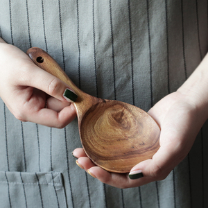 日式木质勺子天然柚木无漆环保汤勺饭勺菜铲不粘锅专用勺木勺子
