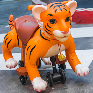 小老虎儿童电动车四轮宝宝小孩遥控玩具车可坐人汽车卡通摩托车子
