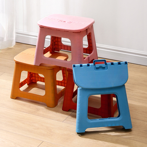折叠凳板凳小凳子可叠放塑料换鞋儿童马扎家用省空间结实便携椅子