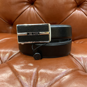 路卡迪龙专柜四季头层牛皮十字纹自动扣男商务皮带腰带 370225301