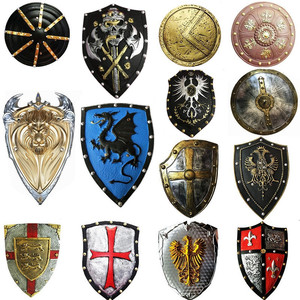 仿真中世纪复古武士道具兵器 维京传奇北欧海盗武器盾牌 古罗马盾
