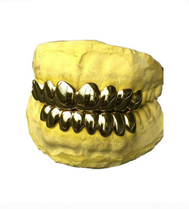 嘻哈金牙套swag定制rap珠宝街头说唱演出mv歌手hiphop首饰大金牙