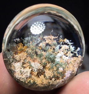 天然巴西水晶彩幽灵吊坠