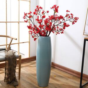 中式落地花瓶陶瓷大号干花客厅插花玄关迎春花软装饰品电视柜摆件