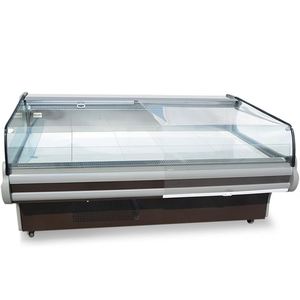 安淇尔鲜肉柜风幕柜冷藏风冷卧式超市展示柜鲜菜水果保鲜柜饮料柜