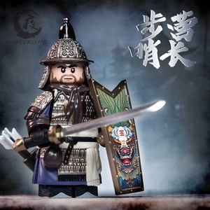 现货限量夜色第三方人仔明朝哨长士兵盔甲古代中国风兵人积木手办