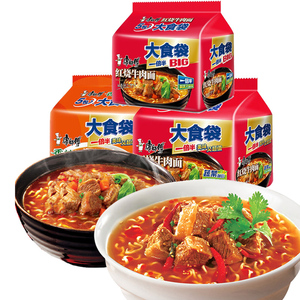 康师傅方便面大食袋big袋面120g大面饼红烧牛肉速食泡面懒人食品