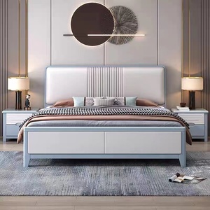 现代简约白色实木床1.8软包主卧双人1.5米北欧轻奢储物大床