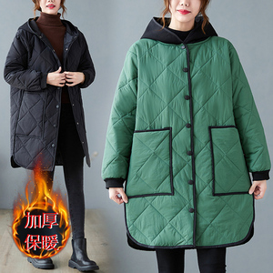 加肥加大码女装秋冬装宽松显瘦棉服外套200斤特胖mm加厚羽绒服300