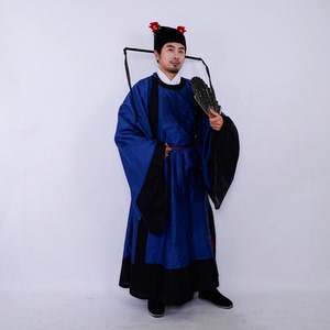 子衣明堂【进士及第】原创汉服男暗花纱明制襕衫深衣礼服定制