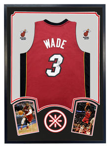 闪电侠 wade韦德 亲笔签名球衣 迈阿密热火3号 装裱 带证书