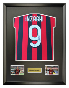 ac米兰 菲利普 因扎吉 亲笔签名足球服球衣 含sa证书 裱框