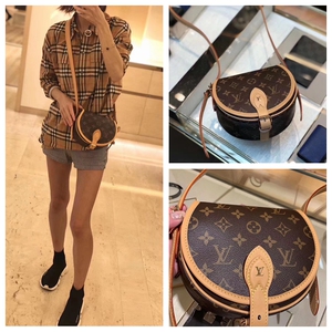 lv女包路易威登tambourin老花马鞍包可调节肩带单肩斜跨包m44860