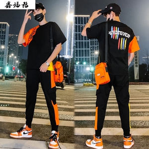 00 0人付款  淘宝 痞帅男装一套装衣服搭配设计师早秋街舞服装帅气