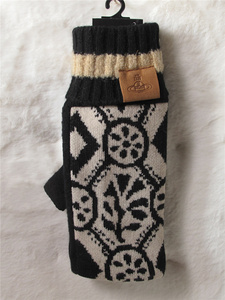 日本购Vivienne Westwood羊毛露指手套 内加绒保暖 北京现货