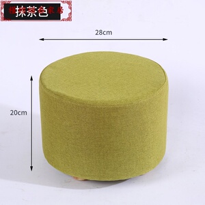茶几小布凳子卡通布墩实木沙发凳换鞋凳布墩子圆凳矮敦儿童登脚櫈