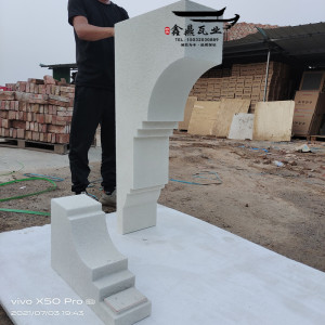 新中式仿古外墙装饰墀头门楼仿石垛头粱托博封砖苏式抛方荷叶飞