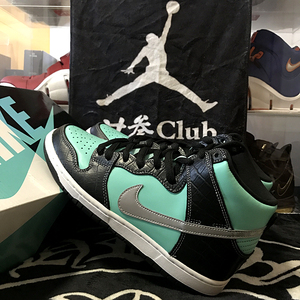 【廿叁club】nike sb dunk high diamond tiffany钻石653599-400