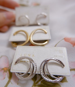 清仓日本roi du monde三千金石原里美原宿气质复古圆环无痛耳夹