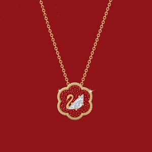 施家红天鹅项链