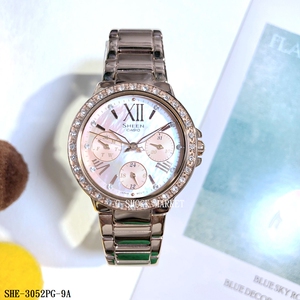 香港代购卡西欧手表新款sheen皮链女表 she-3062系列