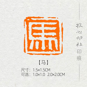 【马】姓氏章成品闲章可手工定制篆刻硬笔书法印章落款章名章xs72