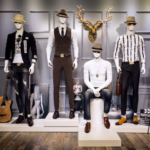 服装店婚纱橱窗展示西装假人体模特道具男靓仔男装模特道具全身