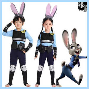 疯狂动物城 兔子警官套装迪士尼cosplay衣服万圣节男女儿童服装