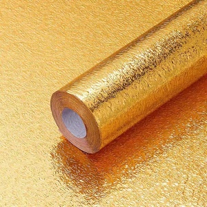 金箔贴纸佛龛背景装饰自粘金色墙贴厨房防水防油防潮佛堂神龛壁纸