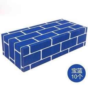 尚源彩色仿真纸砖 幼儿园儿童拼搭纸砖头积木建构区角游戏环境布
