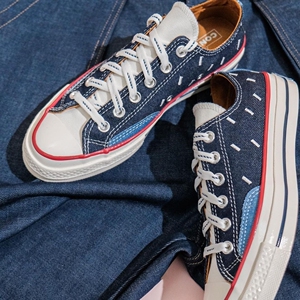 converse 1970s匡威牛仔拼接刺绣补丁高帮帆布鞋171064c 171065c
