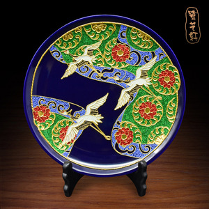 翔鹭兰盘漆线雕工艺品厦门特产伴手礼送朋友纪念品特色礼品送老外