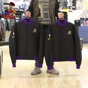 001人付款淘宝nike耐克男nba洛杉矶湖人运动休闲棒球服夹克外套棉服