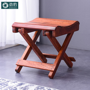 缅甸花梨木小马扎凳子实木户外折叠板凳红木便携式矮凳换鞋凳家用
