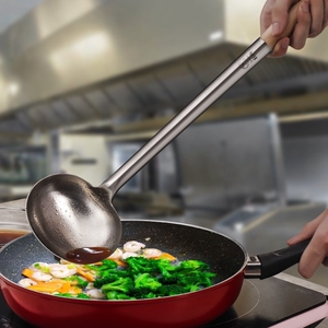 304不锈钢炒勺厨师勺专用炒菜勺子家用长柄汤勺饭店商用马勺大号