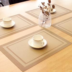 中式餐垫防水防油中国风pvc防滑防烫西餐垫杯垫新中式吃饭隔热垫