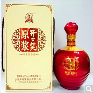开口笑原浆酒60度1l大坛高度浓香型白酒送礼佳品开口笑酒湘窖酒厂