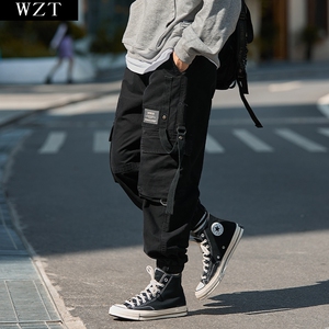 高帮帆布鞋裤子搭配男生网红隐蔽者水洗微垮ro公装束脚秋季工装裤