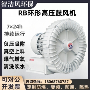 RB-077H抽蒸汽耐高温高压风机5.5KW高温气体输送专用高压旋涡气泵