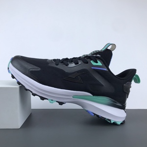 飙山狼运动鞋男子2023春季新款黑色白色防滑休闲系带跑步鞋专业