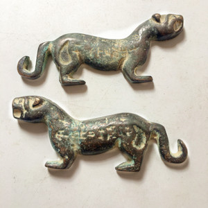 古代大将军虎符兵符信物铜把件仿古做旧古董老式铜虎符仿真假道具