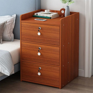 床头柜卧室小型现代简约床边储物柜收纳置物柜简易床头带锁小柜子