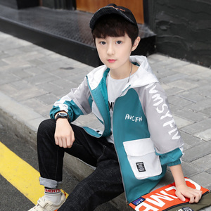 儿童外套男童春秋新款时尚帅气外衣男秋装韩版中大童13岁夹克童装