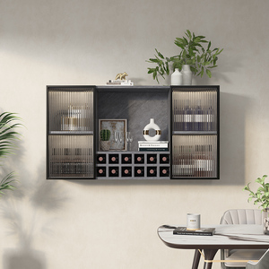 现代简约酒柜吊柜墙壁柜家用客厅玻璃门酒柜壁挂厨房墙上储物柜