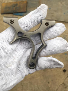 钛合金tc21歪把子小扁皮筋弹弓支持尺寸定做左右手均有拍下