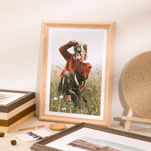 北欧风格实木大相框装裱定制任意尺寸20寸画框挂墙洗照片做成相框